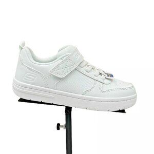 Skechers Smooth Street Youth Boy's Slip-on Sneakers Size 1.5 White Machine Wash